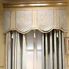 Cortina cortinas luz luxo europeu cortinas ouro cinza blackout para sala de jantar quarto quarto