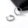 Hoop Huggie Stainless Steel Chain Cupan Link Men Men Punk Rock Earrings Hights for Him278T