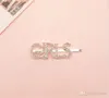 Garden Home Party Gunst 15 stijlen Zilver Goud Letter Woord Strass Kristal Haarspeld Haarspeld Haarclips Haarclip Grip Pin Haarspeld Ornament Haaraccessoires