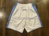 Gestikte Custom Vintage Merk Unc North Carolina Tar Hakken Shorts Mannen Dames Jeugd Basketbal Jerseys S-XXL