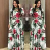 Flower Print Winter Dress Woman Casual Bohemia Long Sleeve Dresses For Women Elegant Plus Size Maxi Vestidos Autumn 2021