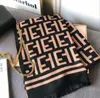 Classic Designer Letter Horse Printing Cashmere Scarfes Wool Spinning Shawl Scarf För Kvinnor Vinyage Kvinnor Dubbelsidiga Tassels Långt tjockna Varma Pashmina Scarfs