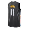 Kevin Durant Kyrie Irving Basketbol Formaları Net Jersey Beyaz 2022 2023 Şehir Gömlek Siyah Mavi Baskı En İyi Spor Erkek Gömlek Üniforma Singlets 7 11