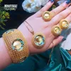 Brincos Colar Missvikki Dubai Luxo na moda Big Bangle Ring Conjuntos de jóias para mulheres casamento de alta qualidade estilo nobre