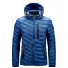 Ultralight Men's Down Merk Kleding Casual Warme Hooded Kraag Jassen Herfst Zwart Winter Jassen Parkas Heren Windbrekers 211214