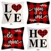 Funda de almohada para el Día de San Valentín, 45x45cm, corazones rojos, patrones de amor, sofá, coche, primavera, decoración del hogar WHT0228