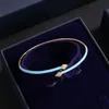 Bangle Fashion Candy Color Emalj Dripping Oil Zircon Armband för Kvinnor Justerbar pil Design Manschettparti Smycken Gift