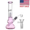 Hitman hookah bägare glas bong vattenrör isfångare tjockt material för rökning 10,5 "Bongs med Quartz Banger Nail grossist pris