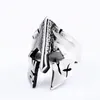 Cluster Rings Steel Soldier Mask Ring Stainless Mens Knight Good Detail As Gift For Friend