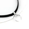 Ny design svart sammet band choker halsband gotiska handgjorda med charm måne hänge gotisk emo för kvinnor collares mujer1 954 t2
