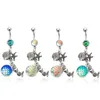 Vintage Scale Navel Piercing & Bell Button Rings Surgical Stainless Steel for Women Fashion Summer Beach Party Jewelry