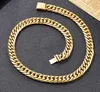 GnaYyHz Mens Mode Smycken Set Halsband + Armband Guld Rostfritt Stål Kubansk Curb Link Kedja 12mm 24 '' + 8.26 ''