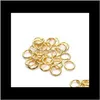 Ustalenia komponenty biżuterii 500pcs miedziana 4 mm/5 mm otwarty skok Pierścienie Złoto/czarny/sier/brązowe złącza kolorowe do biżuterii Dyi Makin