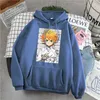 Man Hoodies Den Promised Neverland Emma Anime Print Sweatshirts harajuku Loose Pocket Hooded Kläder Man Hip Hop Sweatshirt H0909