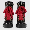 2022 Bee Designer Women British Boots Round Toe Martin Boot Buckle Strap Chunky Heel Toes Fashion Embroidered Ankle Sneakers EUR35-42