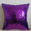 Bröllopsdekoration Silver Sequins Super Shiny Square Pillow Case Bar Kudde täcker för att visa upp soffkuddens kuddar täcker 210401