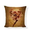 Rose Painting Creative Cushion Covers Plants Big Flowers Pillow Cover Seat Office Car Bed Sofa Home Decoration Pillows Case Cushion/Decorati
