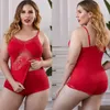 Cysiexi Damskie Plus Size Koronki Łączenie Sexy Piżamy Zestaw Camisole i Szorty 2 Sztuki Zestawy Kobiet Sen Wear Night Loungewear 5XL Q0706