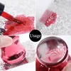 Nagelkonstmallar Stamper Manicure Scraper Polish Transfer Mall Sats med Cap Stamping Plate 1Set Clear Silicone Head Mirror1031523