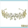 Gioielli per capelli Gioielli fermagli per capelli Barrettes Corona da sposa di lusso Fascia per capelli Moda Diademi Ghirlanda Copricapo da sposa con zirconi Aessories Donna