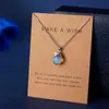 Rinhoo 7.5*10cm Make a Paper dolphin Natural Stone Water Drop Geometric Shape Pendant Necklace For Women Accessories Gift G1206