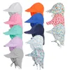 SPF 50+ Baby Sun Hat Justerbar Sommar Baby Cap för Pojkar Travel Beach Baby Girl Hat Kids Barn Barnhattar S / L 211023