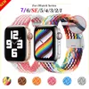 Adjustable Braided Solo Loop Strap For Apple Watch Ultra 49mm Series 8 7 SE 5 41mm 45mm 42mm 38mm 36 colors Nylon Straps Elastic Bracelet iWatch 6 4 3 40mm 44mm band