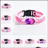 Charm Armbänder Schmuck Neba Space Galaxy für Frauen Glas Cabochon Stern Mond Universum Sternenseil Wrap Armreif Mode Drop Lieferung 2021 Ruq