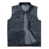 Plus Taille 8XL 7XL 5L 5XL Vestes pour hommes Simple Design Coton Jeans sans manches Veste sans manches Cowboy mâle cow-boy à l'extérieur de la gilet