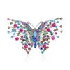 Pins, broscher Harong Fashion Crystal Big Butterfly Enamel Badge Pin Creativity Smycken för Kvinnor Party Kläder Lapel Brosch Hög kvalitet