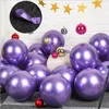 12inch Metallic Colors Balloon Gold Silver Green Purple Pearl Latex Balloons Helium Air Balls Christmas Birthday Party Decor BT6698