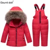 Gourde poupée 2021 hiver veste enfants salopette pour filles enfants habit de neige bébé garçon fille Parka manteau doudounes enfant en bas âge