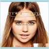 Hair Jewelryhair Clips & Barrettes Band Bohemian Dress Ladies Fashion Chain Jewelry Tassel Headdress Aessories Drop Delivery 2021 5Gu1A