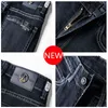 High-end marca homens slim jeans primavera verão negócio casual calças de perna masculina outono inverno estiramento jeans calças 211103