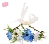 Dekorativa Blommor Kransar Storbritannien Born Baby Girl Toddler Kid Flower Crown Headband Hairband Po Prop