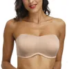 Damer Sexiga Strapless Bra Bra Justerade konvertibla band A B C D DD DDD E F G CUPS 32 34 38 38 40 42 44 48 Storlek 210623