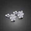 Snowflake Stud 925 Sterling Prata Feminina Fashion Brincos para Lady Bohemian Zircon Jóias Presentes Senhoras