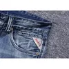 Jeans masculinos streetwear verão ly moda homens retro luz azul remendos designer rasgado denim shorts hip hop punk curto