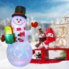1.5m Inflatable Snowman Glowing Merry Christmas Outdoor Decoration LED Light Up Giant Party Year 2022 Christmas Decoration 211109