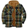 FGKKS Höst Winter Mäns Jacka Tjock klassisk Plaid Print European American Ytterkläder Högkvalitativ Varm Loose Hooded Jacket Man 211029