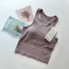 Dames tops T-stukken tanks camis short fitness vest met borstkussen mode sport snel drogende ademende verzamel yoga top