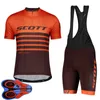 2021 Zomer Scott Team Mens Wielren Jersey Suit Korte Mouw Bike Shirt Bib Broek Sets Sneldrogend Ademend Racing Kleding Maat XXS-6XL Y21041042