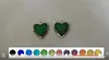 heart Phase box mood charms Peach shape changing color pendant