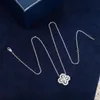 Lüks mücevher kolye çiçek kolyeleri elmas kazak 925 Sterlling gümüş rodyum kaplama tasarımcı ince zincir kadın kolyeler fas2935504