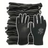 12 Pairs Polyester Nylon PU Coating Safety Work Gloves For Builders Fishing Garden Work Non-slip gloves 220110