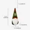 Natal feito malha enfraquecido enfeite enfeite longo barba pelúcia gnomo boneca árvore de xmas pendentes pendentes de ano novo festa férias decorações por mar t9i001669