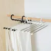 Hangers & Racks Closet Organizer For Clothes Multi-functional 5 In 1 Trouser Storage Rack Adjustable Pants Wardrobe