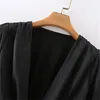 ONKOGENE Frauen Mode Geknotete Seide Satin Textur Blusen Vintage V-ausschnitt Langarm Weibliche Shirts Blusas Streetwear 210401