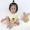 Été nouveau bambin bébé garçon mignon dessin animé tigre motif à manches courtes body enfant fille coton vêtements amples 6M-3T 210413