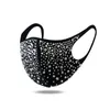 2021 Fashion Sequin Face Mask Women Rhinestone Blingbling Cotton Mouth Masks Adult Classic Black Sequins Spot Dustproof Haze Facem7067171